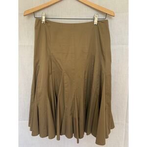 Ralph Lauren Sport Women's Beige Midi Pleated Skirt Size 6